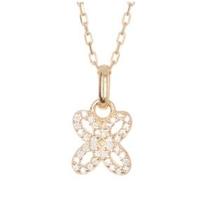 Argento Vivo Gold Pated Clover Pendant Necklace